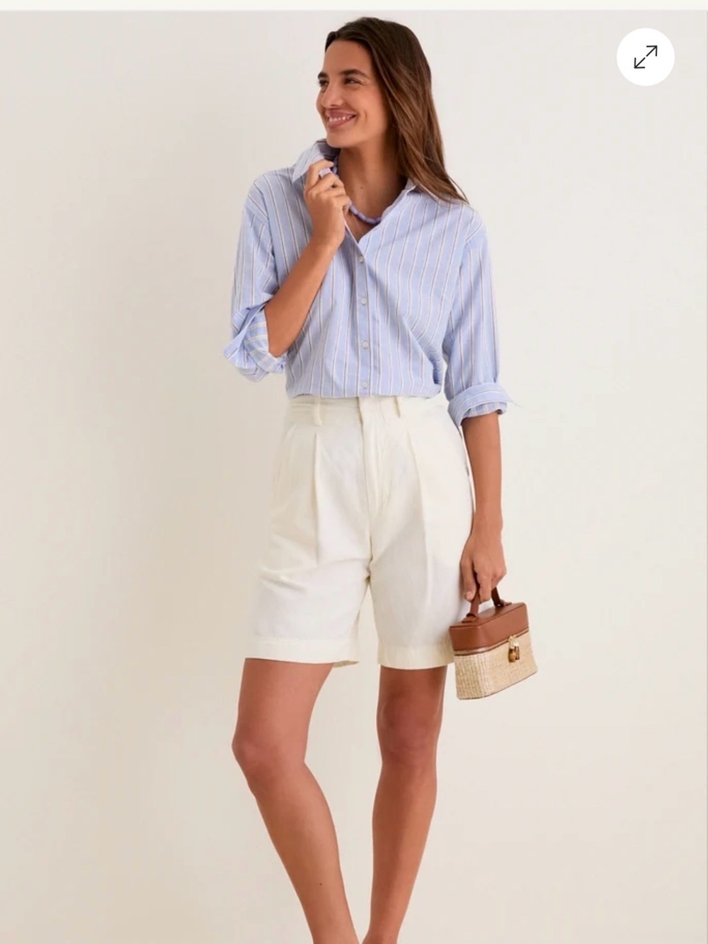 Tuckernuck French Blue Stripe Nadine Button Down Shirt size Medium NWOT